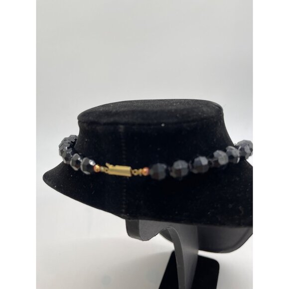 Vintage Fiocchi Style Art Deco Black and Clear Bakelite Egypyain bib Cleopatra N - Picture 3 of 6